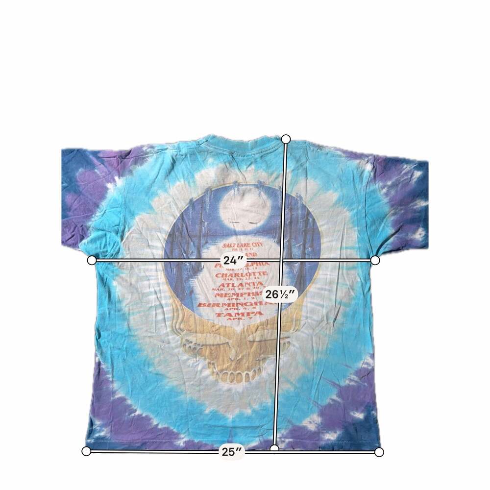 Rare '95 Spring Tour, Greatful Dead, T- Shirt, Grateful Zydeadco, Liquid Blue - Picture 7 of 11
